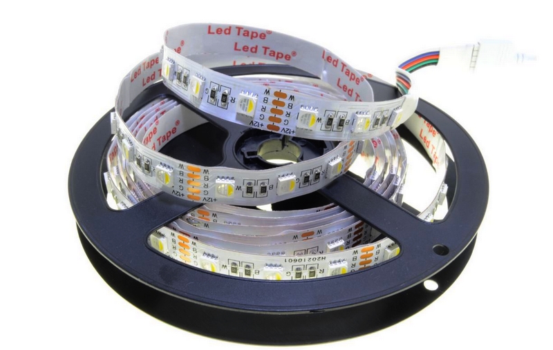 Brolux RGBW LED pásik 12V 19,2W 4segmenty/čip RGB+6000K Studená biela 30LED/m IP20, šírka 10mm Zvoľte variantu: Predaj na 5m rolky