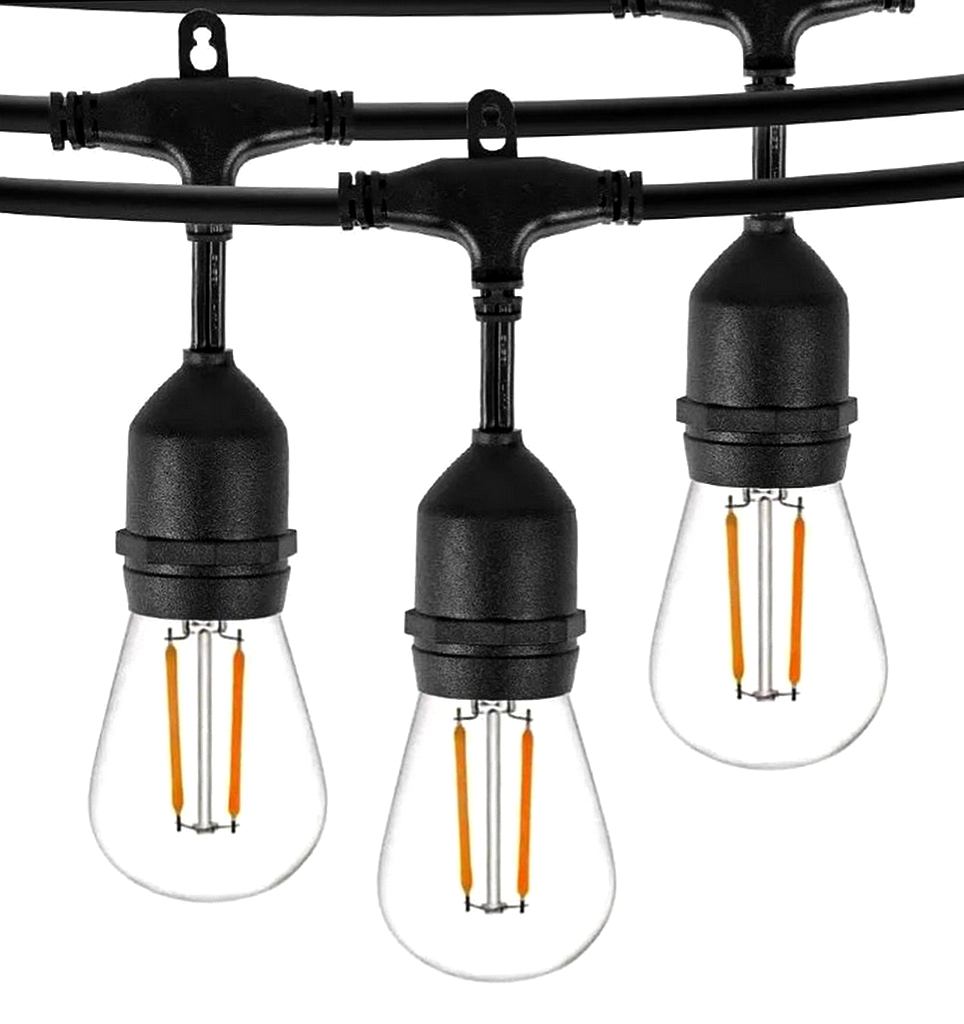 MComp Svetelná reťaz 5m s 5ks LED žiarovkami E27 Teplá Biela 1W IP65