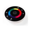 RF dotykový okrúhly ovládač RGB LED pásikov 18A 12-24V 216-432W, ovládanie jasu alebo farieb COB LED pásov