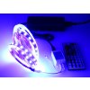 sada 5m RGB LED pásik 12V 7.2W/m IRD ovládač 230V zdroj do zásuvky, konektory dekoratívne osvetlenie