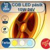 LedStar COB biely 24V LED pásik 10 W/m na mieru 5–20 m – hotová sada so zdrojom, farba bielej na výber