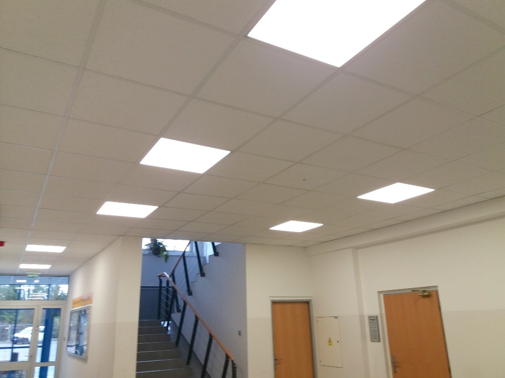 LED osvětlení Panely budova 1