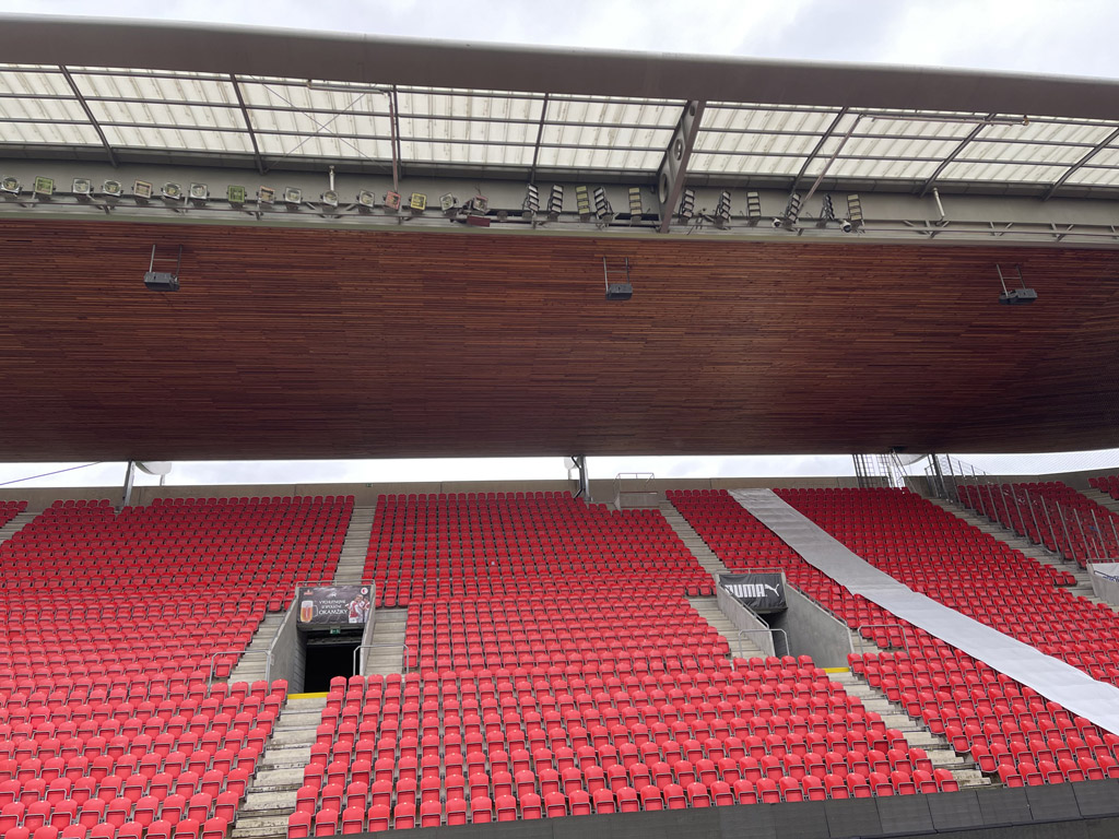 LED osvětlení fotbalového stadionu SK Slavia Praha 5