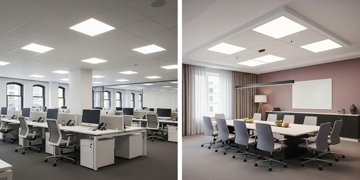 Büro mit LED-Beleuchtung