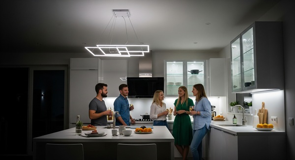 Küche mit LED-Beleuchtung