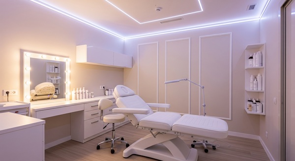 Kosmetikraum mit LED-Beleuchtung
