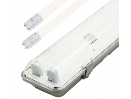 LED zářivkové těleso 120cm + 2x LED zářivka denní-bílá 4800lm