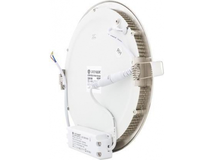 Chromový kruhový vestavný LED panel 300mm 25W teplá bílá