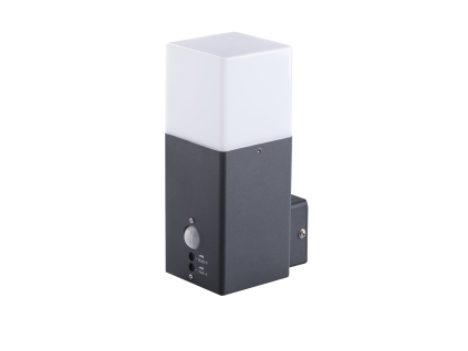 Fasádní svítidlo VADRA 21L-UP SE s čidlem, Fasádní svítidlo VADRA 21L-UP SE s čidlem černá