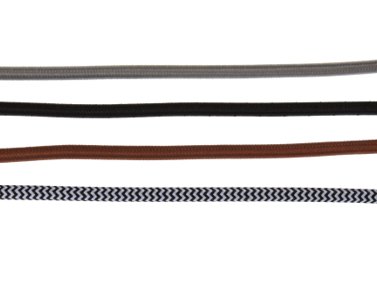 Textilní kulatý kabel 3x0,75, Černá