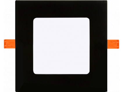 Černý vestavný LED panel 3W čtverec 85x85mm denní bílá