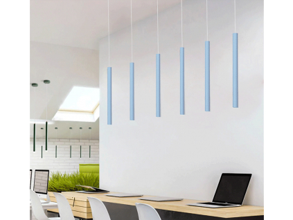 Modré LED závěsné thin svítidlo 5W 20cm 4000K