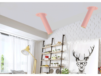 Růžové LED vestavné thin svítidlo 5W 20cm 4000K