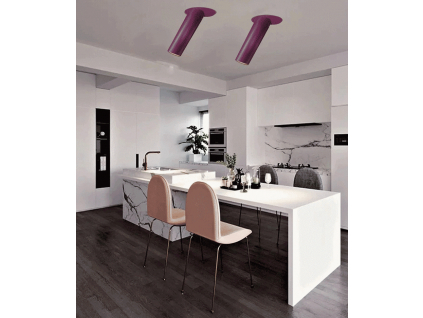 Fialové LED vestavné thin svítidlo 5W 30cm 4000K