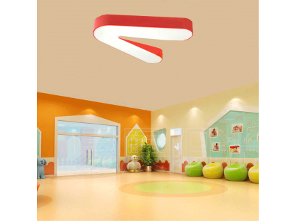 Červený stropní LED panel V 18W denní bílá