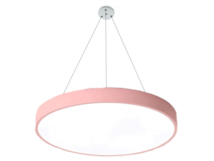 Závěsný Růžový designový LED panel 600mm 48W teplá bílá