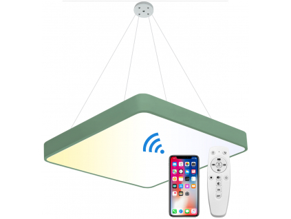 Závěsný Zelený LED panel 400x400mm 24W smart CCT s ovladačem