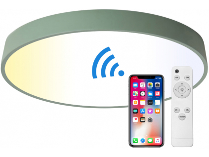 Zelený LED panel 400mm 24W smart CCT s ovladačem