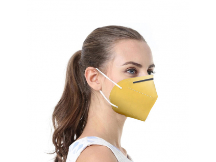 Žlutý Respirátor FFP2 / KN95 10 ks