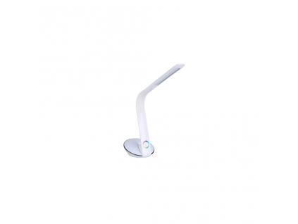Bílá LED stolní lampička ODETTE s RGB podsvícením 10W denní bílá