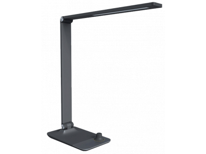 Šedá LED stolní lampička MASTER 10W s bezdrátovým nabíjením CCT