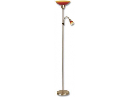 Oranžová LED stojací lampa s patinou