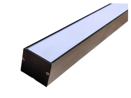 Černé Lineární závěsné LED svítidlo 120cm 48W denní bílá