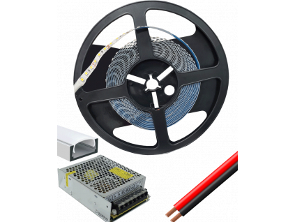 Kompletní sada LED pásek denní bílá 7m 84W s profilem