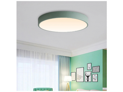 Zelený stropní LED panel 400mm 24W denní bílá s čidlem
