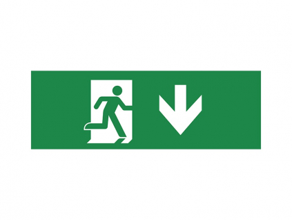 PIKTOGRAM šipka dolů 240 x 75mm