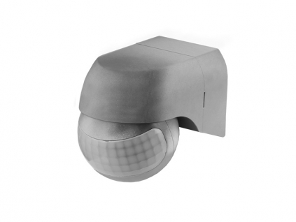 SENSOR PIR pohybové čidlo 180° IP44 stříbrná