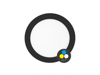 černý vestavný LED panel LADA IP44