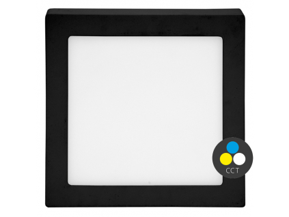 černý přisazený LED panel 300x300mm 25W CCT RAFA 2 IP20