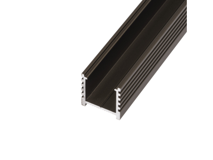 LED profil N12B - nástěnný bronzový, Profil bez krytu 1m