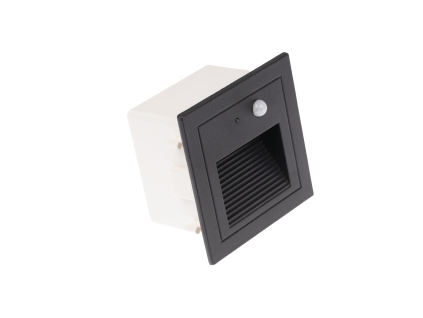 LED vestavné svítidlo PIR-LOPEN-B-IP65 černá