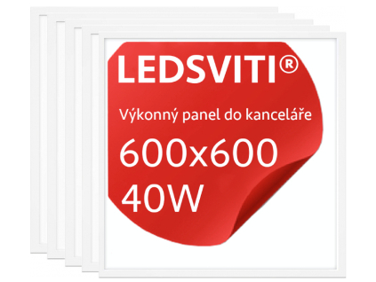 5KS Bílý LED panel 600x600mm