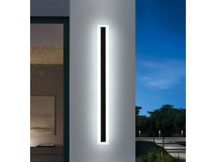 Černé LED moderní nástěnné svítidlo strip P 60cm/8cm