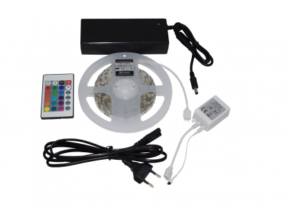 LED páska 14,4W/m bez krytí RGB kompletní sada 230V