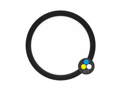 Černé LED stropní svítidlo LEXA s čidlem