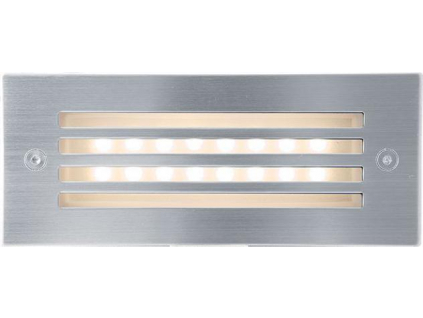 Vestavné venkovní LED osvětlení do zdi s mřížkou 1W 70x170mm Index teplá bílá