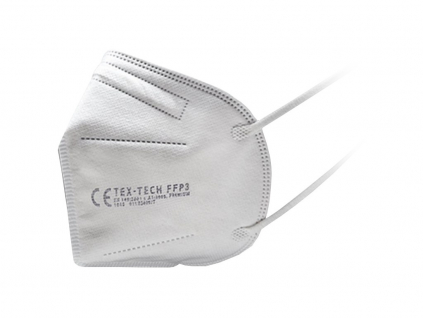Bílý Respirátor FFP3 CE EU AnDum