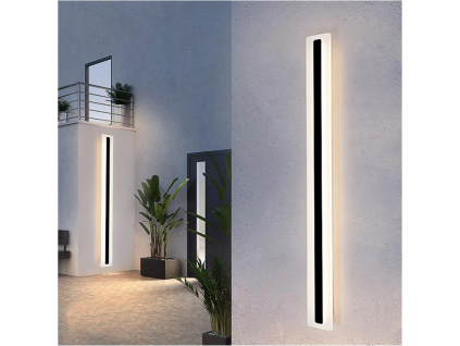 Černé LED moderní nástěnné svítidlo strip 70W P 240cm/8cm IP65 CCT