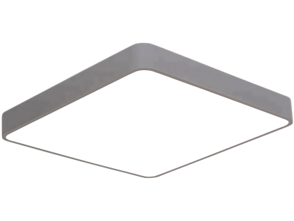 Šedý designový LED panel 500x500mm 36W teplá bílá