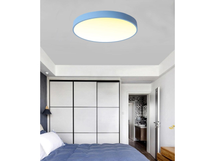 Modrý designový LED panel kulatý