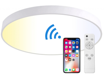 bílý designový LED panel 800mm 72W smart CCT s ovladačem