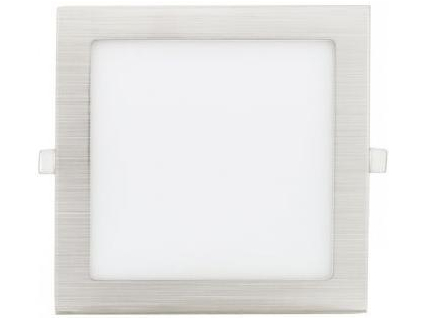 Matný chrom vestavný LED panel 90x90mm 3W denní bílá