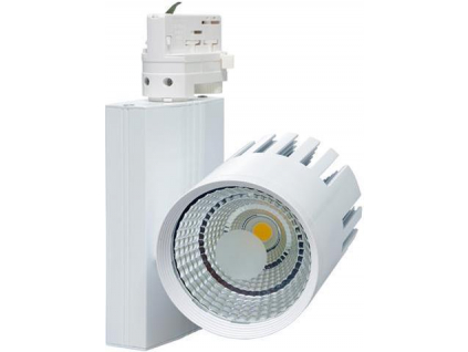 Bílý 3 fázový lištový LED reflektor denní bílá