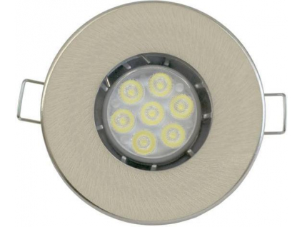 Nikl vestavné podhledové LED svítidlo 7,5W teplá bílá IP44 230V