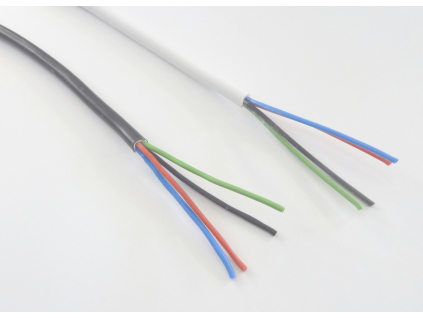 RGB kabel 4x0,5 kulatý, Černá