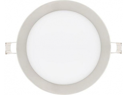 Stmívatelný chromový kruhový vestavný LED panel 225mm 18W denní bílá